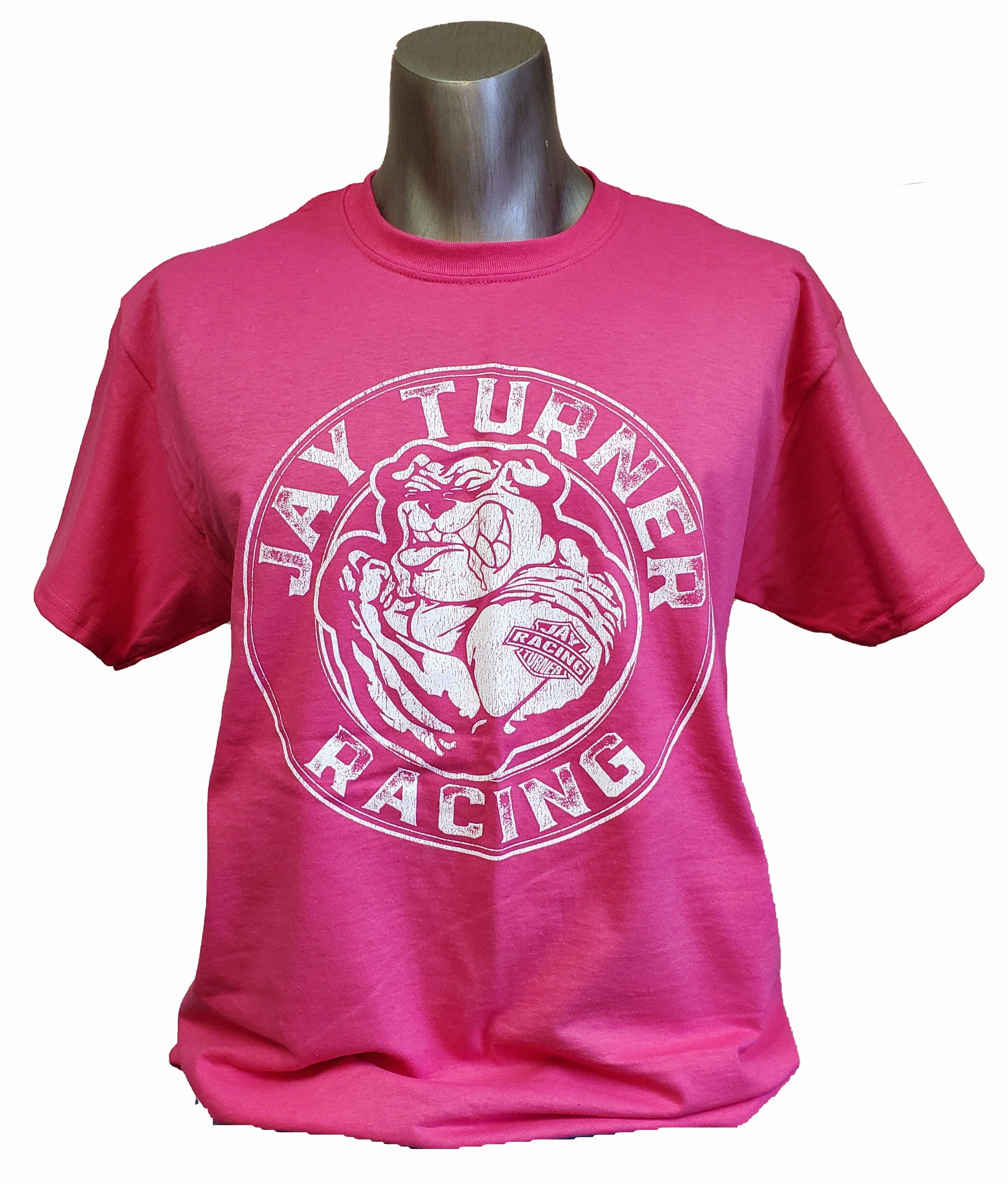 MEDIUM  -  SHORT SLEEVE PINK W/ WHITE LOGO